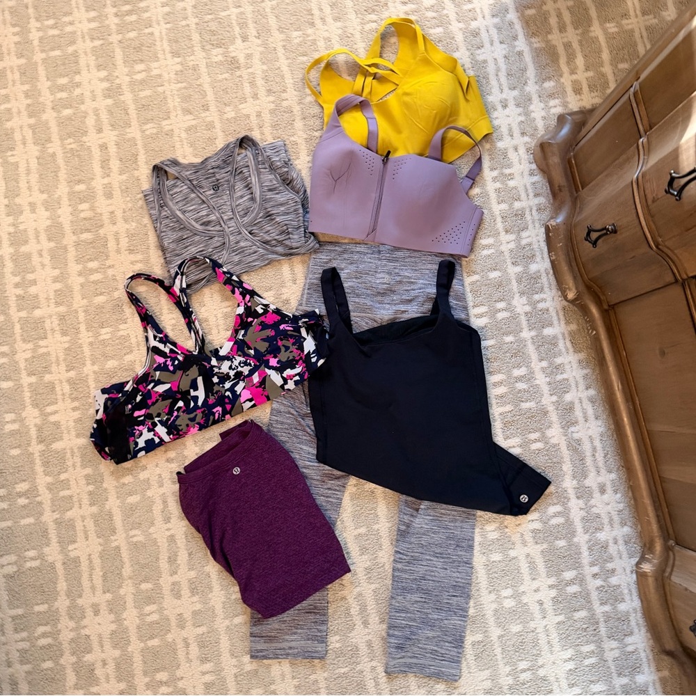 lululemon athletica Activewear Set - Yellow, Purple, Black, Gray